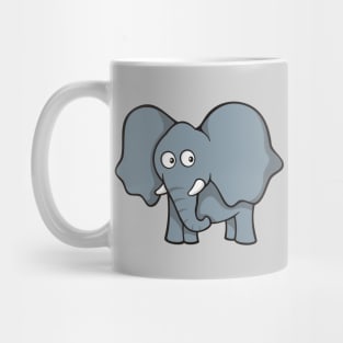 Gray Elephant Cartoon Mug